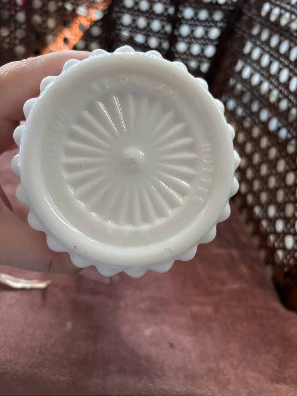 Jim Beam Milk Glass Decanter